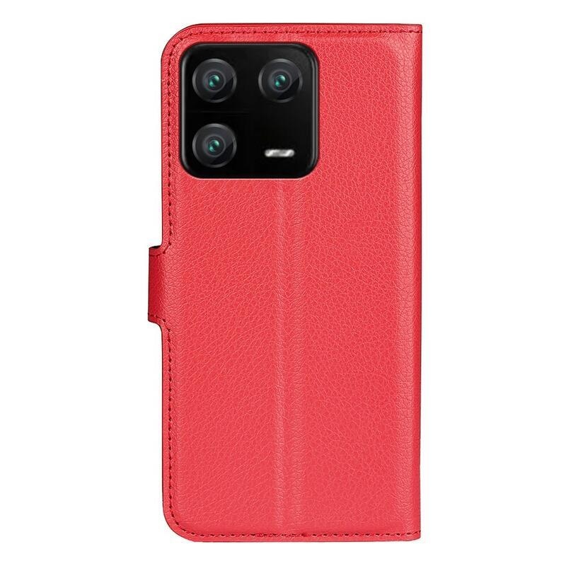 Litchi könyv tok a Xiaomi 13 Pro-hoz - piros