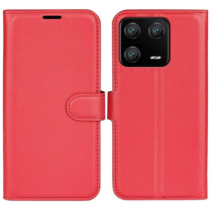 Litchi könyv tok a Xiaomi 13 Pro-hoz - piros