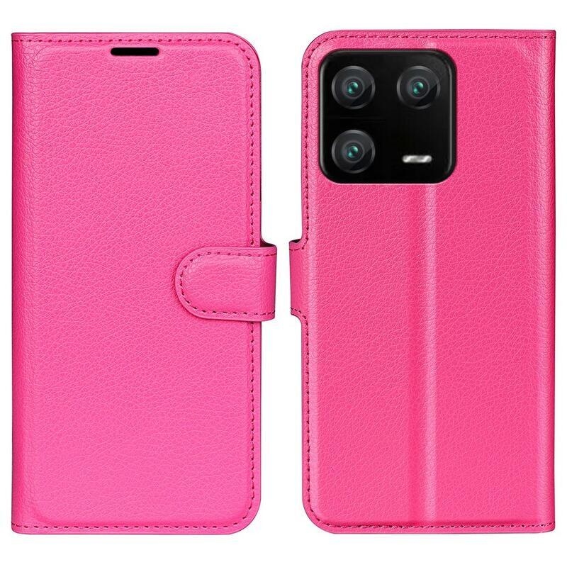 Litchi könyv tok a Xiaomi 13 Pro-hoz - rózsaszínű