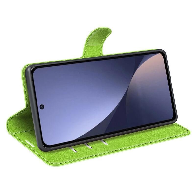 Litchi könyv tok Xiaomi 13 Pro-hoz - zöld
