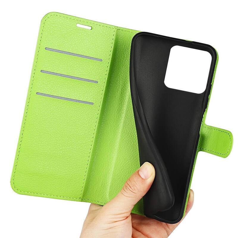Litchi könyv tok Xiaomi 13 Pro-hoz - zöld