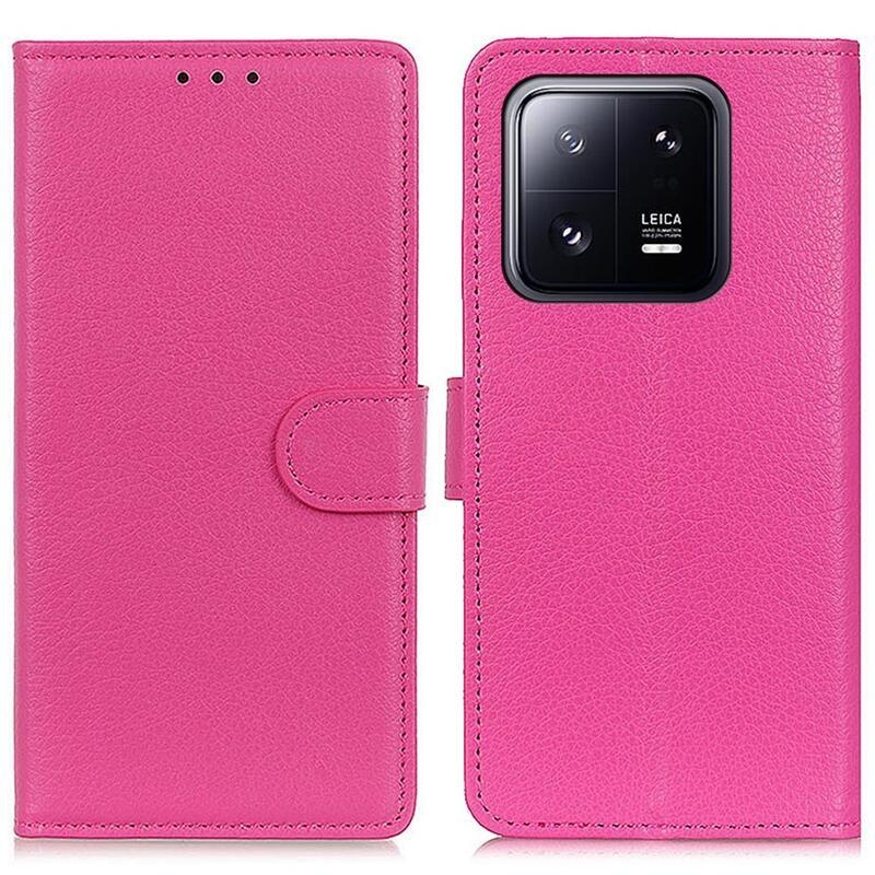 Litchi könyv tok Xiaomi 13 - rózsa