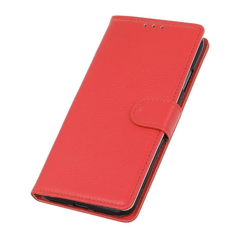 Litchi könyv tok Xiaomi Mi 10T/Mi 10T Pro - piros