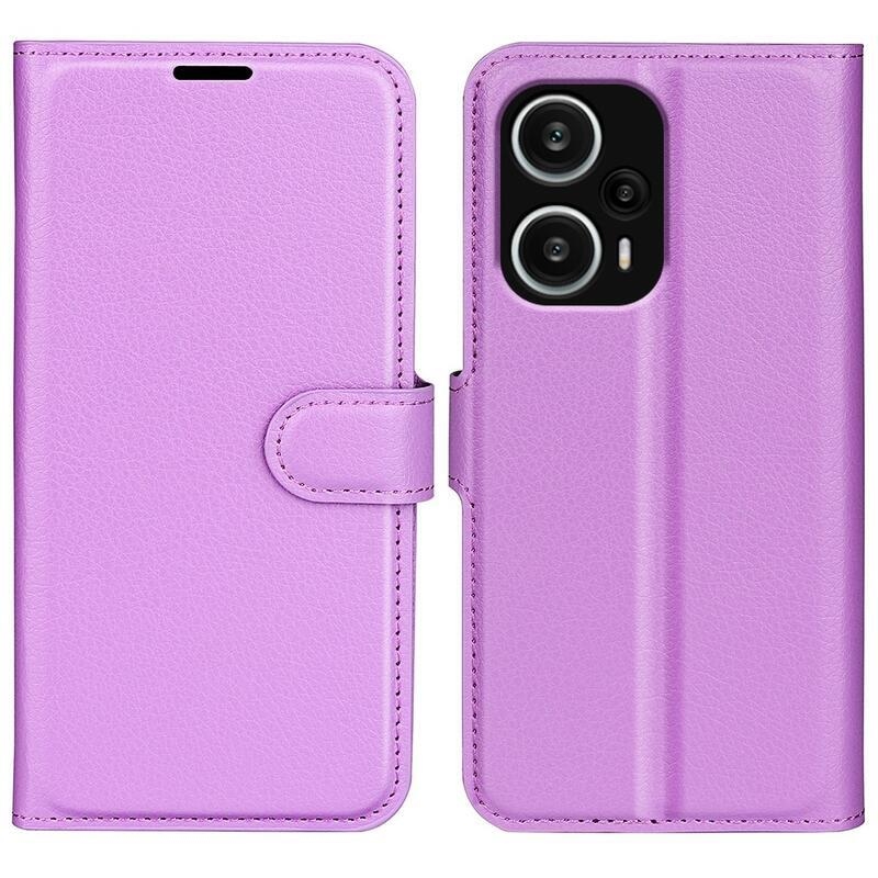Litchi könyv tok a Xiaomi Poco F5-hez - lila