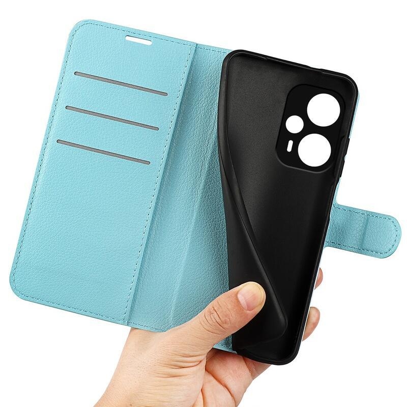 Litchi könyv tok a Xiaomi Poco F5-hez - kék