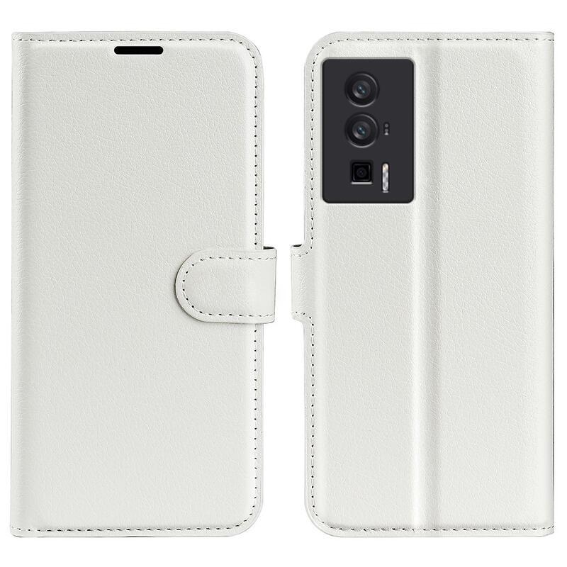 Litchi könyv tok Xiaomi Poco F5 Pro-hoz - fehér