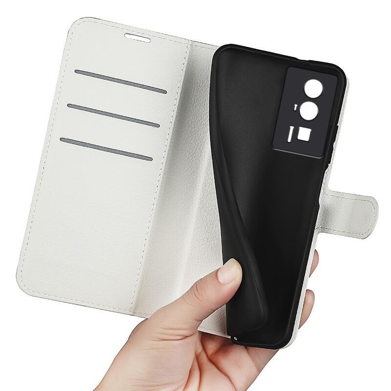 Litchi könyv tok Xiaomi Poco F5 Pro-hoz - fehér