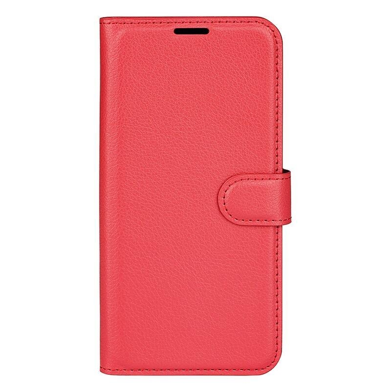 Litchi könyv tok a Xiaomi Poco F5 Pro-hoz - piros
