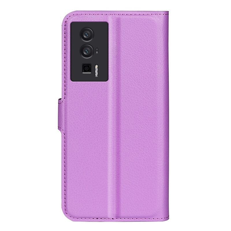 Litchi könyv tok a Xiaomi Poco F5 Pro-hoz - lila