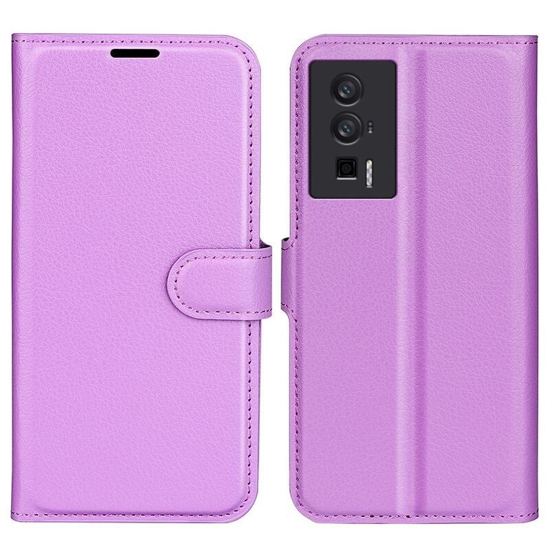 Litchi könyv tok a Xiaomi Poco F5 Pro-hoz - lila