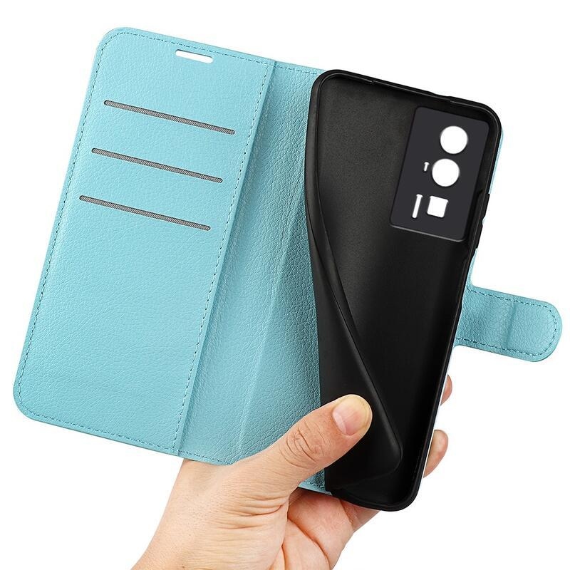 Litchi könyv tok Xiaomi Poco F5 Pro-hoz - kék