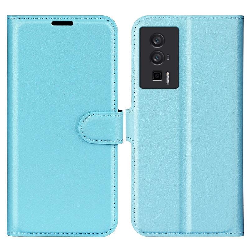 Litchi könyv tok Xiaomi Poco F5 Pro-hoz - kék