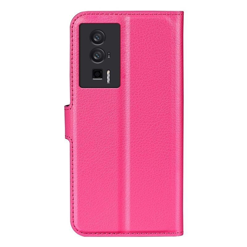 Litchi könyv tok a Xiaomi Poco F5 Pro-hoz - rózsaszínű