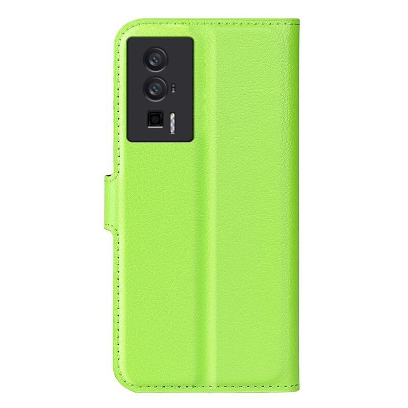 Litchi könyv tok a Xiaomi Poco F5 Pro-hoz - zöld