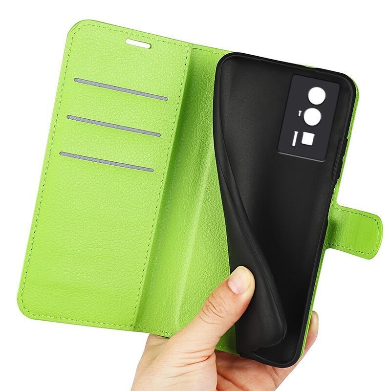 Litchi könyv tok a Xiaomi Poco F5 Pro-hoz - zöld
