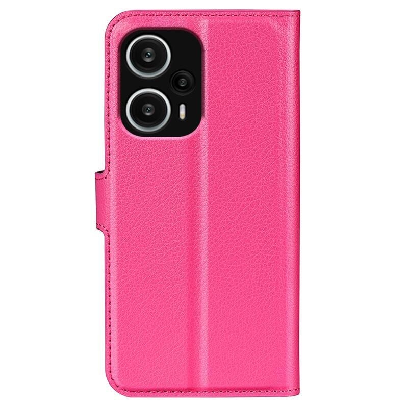 Litchi könyv tok a Xiaomi Poco F5-hez - rózsaszínű