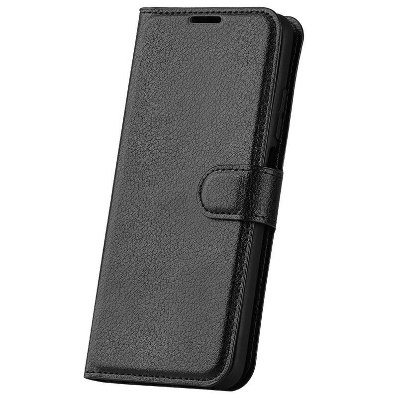 Litchi könyv tok Xiaomi Redmi 10A-hoz - fekete