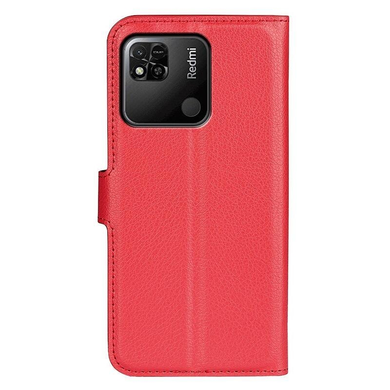 Litchi könyv tok Xiaomi Redmi 10A-hoz - piros