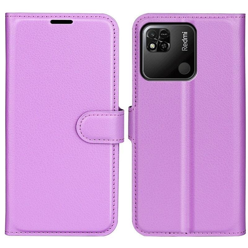 Litchi könyv tok Xiaomi Redmi 10A-hoz - lila
