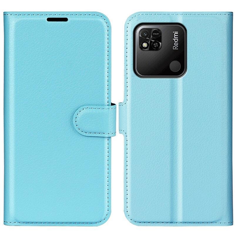 Litchi könyv tok Xiaomi Redmi 10A - kék