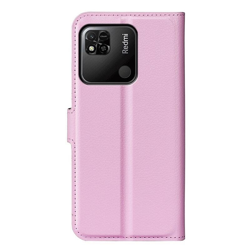 Litchi könyv tok a Xiaomi Redmi 10A-hoz - rózsaszínű