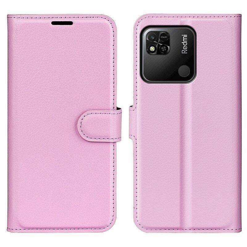 Litchi könyv tok a Xiaomi Redmi 10A-hoz - rózsaszínű
