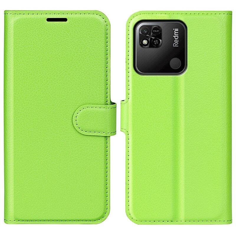 Litchi könyv tok Xiaomi Redmi 10A-hoz - zöld