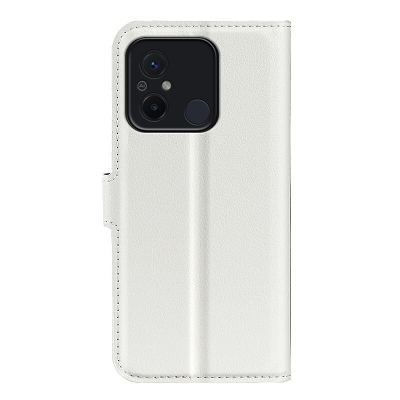 Litchi könyv tok Xiaomi Redmi 12C-hez - fehér