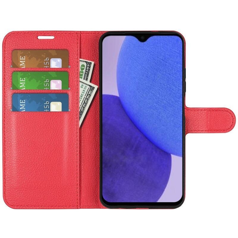 Litchi könyv tok Xiaomi Redmi A1+/A2+ - piros