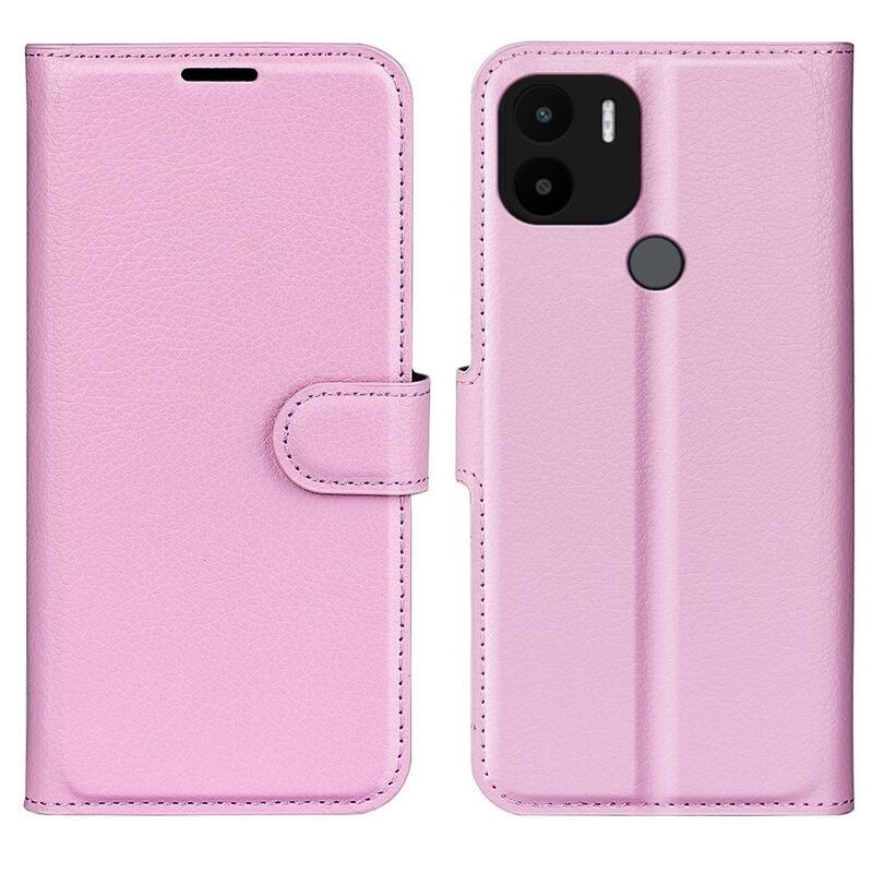 Litchi könyv tok Xiaomi Redmi A1+/A2+ - rózsaszínű
