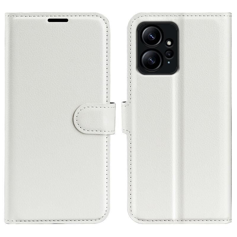 Litchi könyv tok Xiaomi Redmi Note 12 4G-hez - fehér