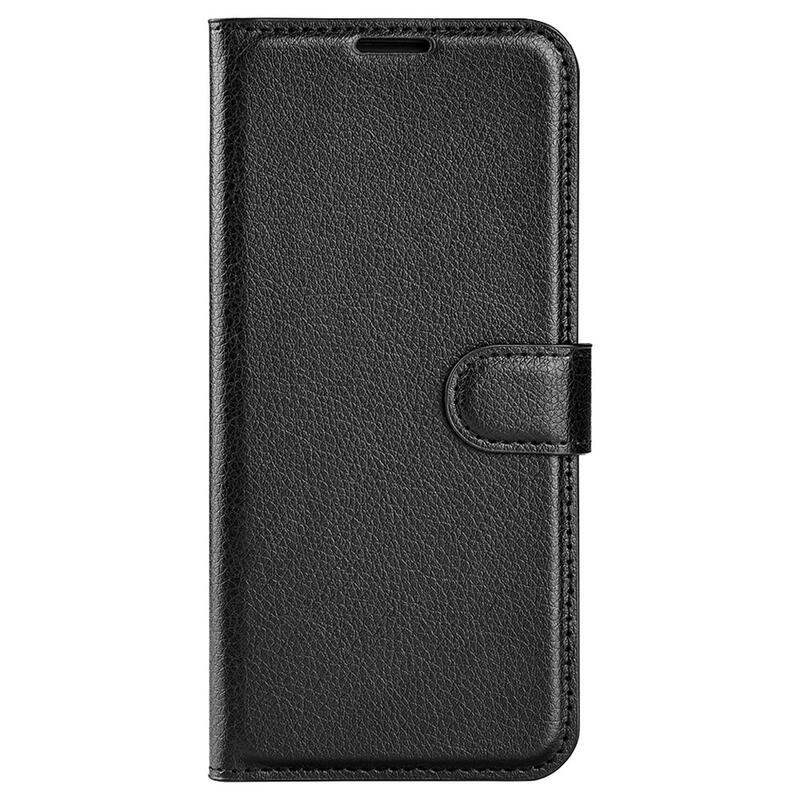Litchi könyv tok Xiaomi Redmi Note 12 4G-hez - fekete
