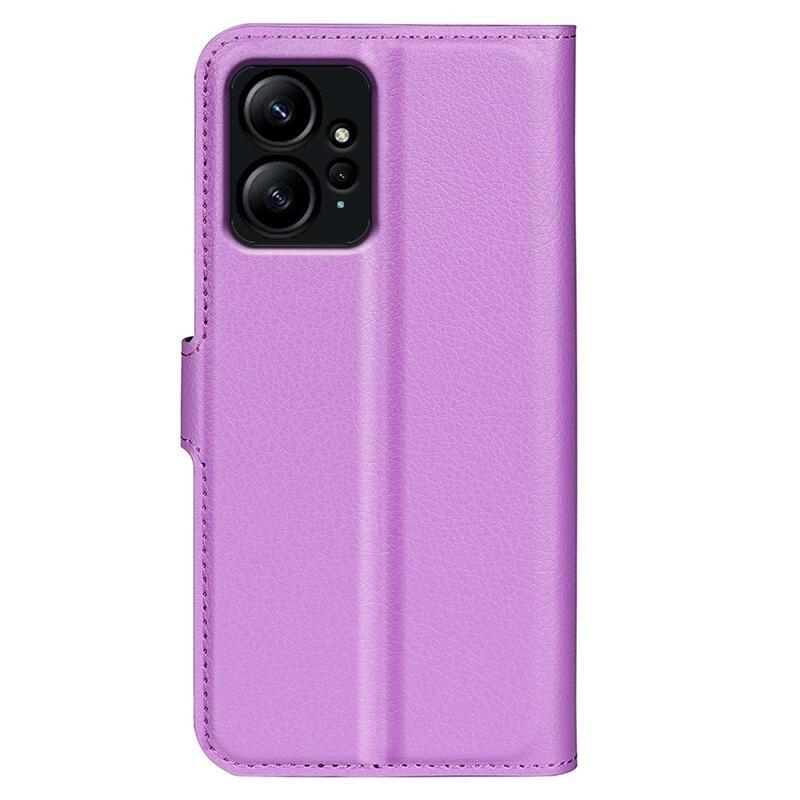 Litchi könyv tok Xiaomi Redmi Note 12 4G-hez - lila