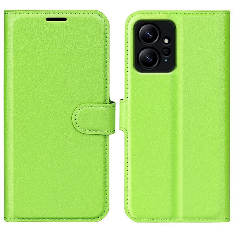Litchi könyv tok Xiaomi Redmi Note 12 4G-hez - zöld