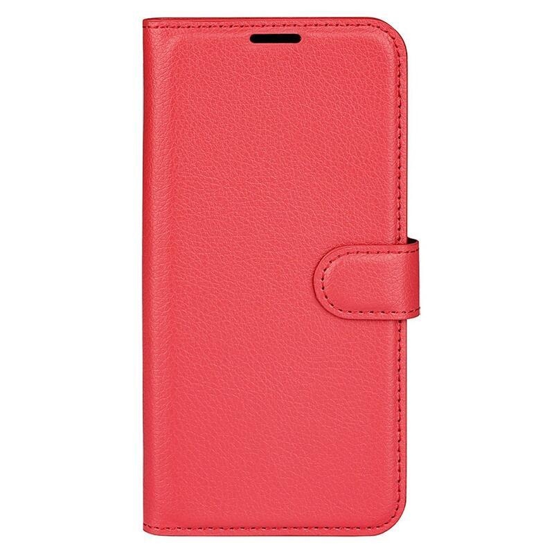 Litchi könyv tok Xiaomi Redmi Note 12 5G/Poco X5 5G - piros