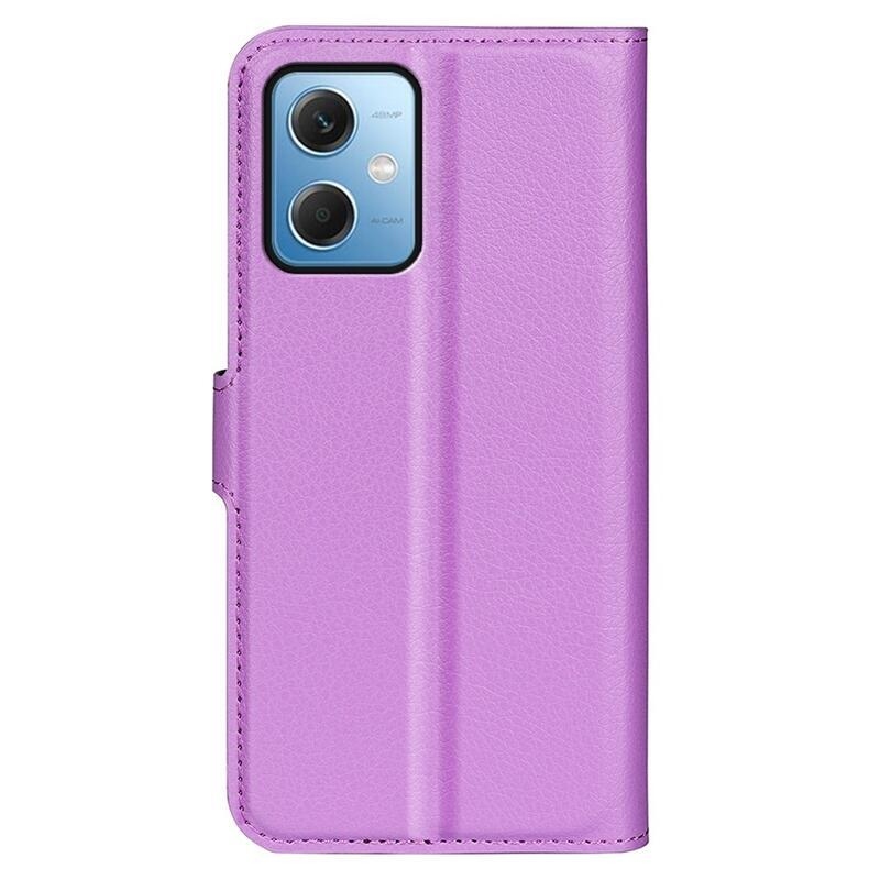 Litchi könyv tok a Xiaomi Redmi Note 12 5G/Poco X5 5G számára - lila