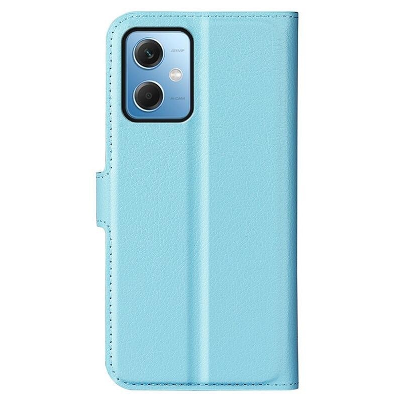 Litchi könyv tok Xiaomi Redmi Note 12 5G/Poco X5 5G - kék
