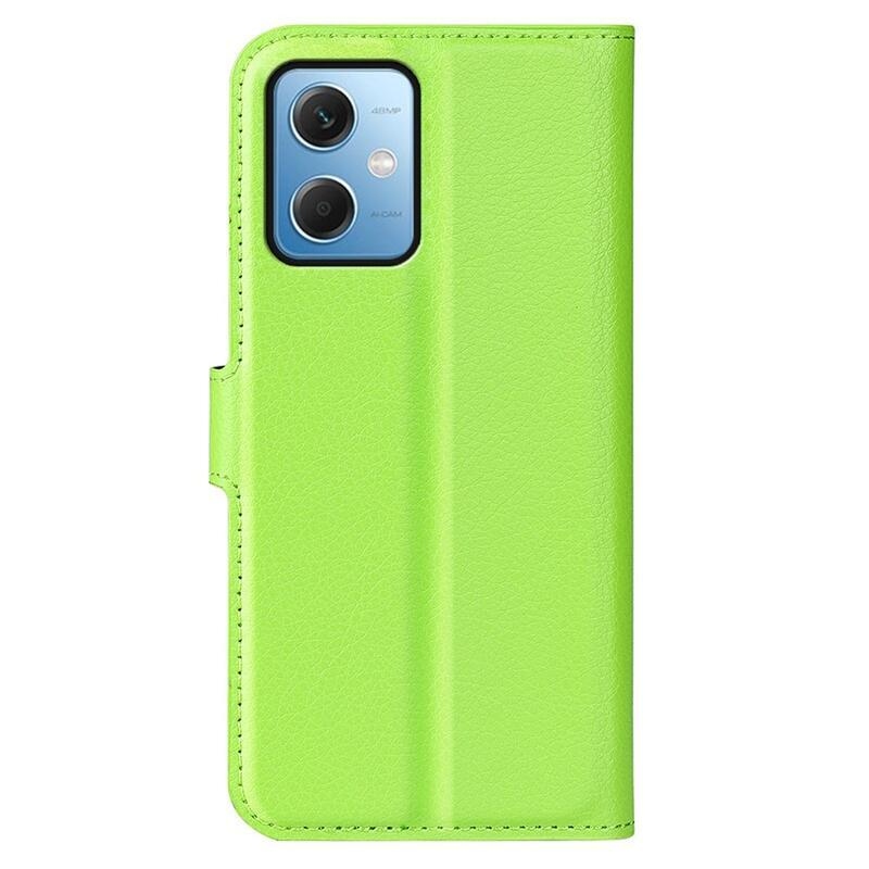 Litchi könyv tok a Xiaomi Redmi Note 12 5G/Poco X5 5G számára - zöld