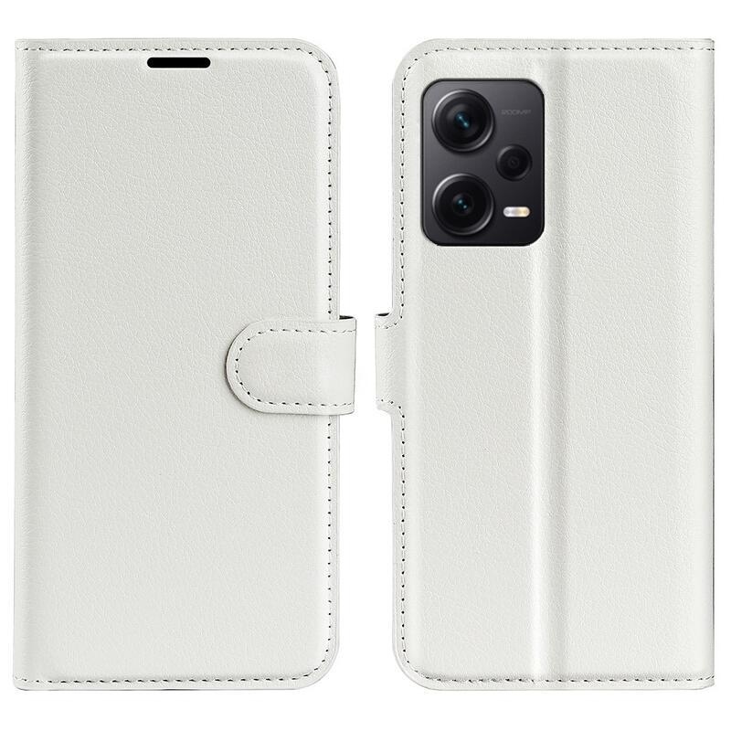 Litchi könyv tok Xiaomi Redmi Note 12 Pro+ 5G - fehér