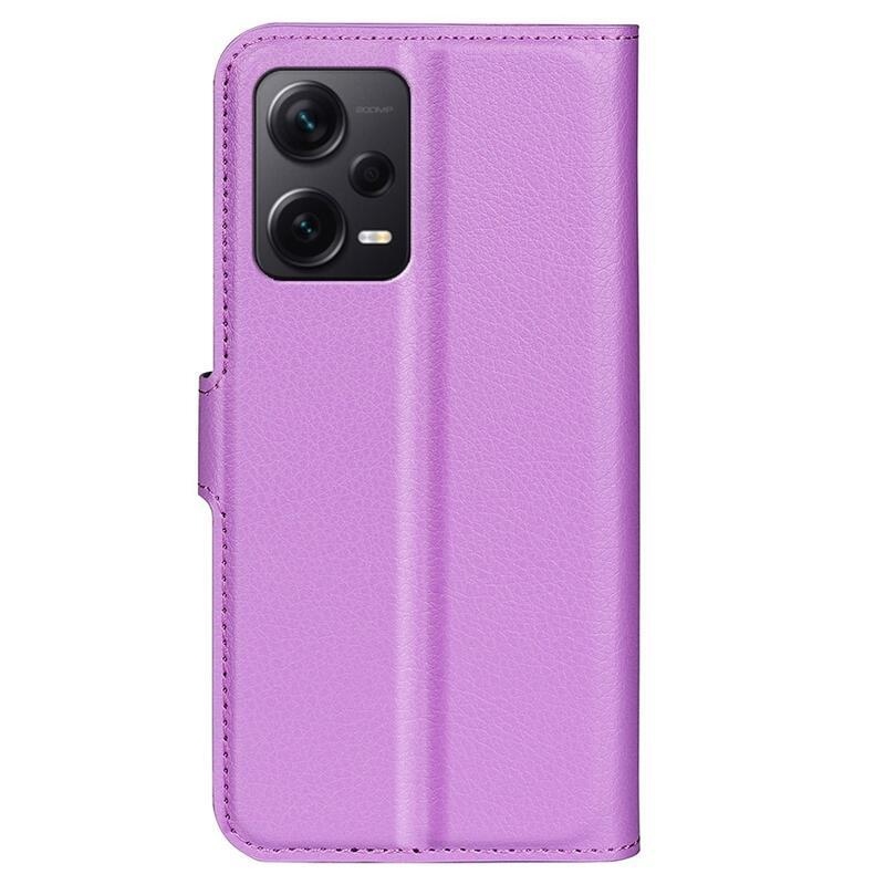 Litchi könyv tok Xiaomi Redmi Note 12 Pro+ 5G - lila