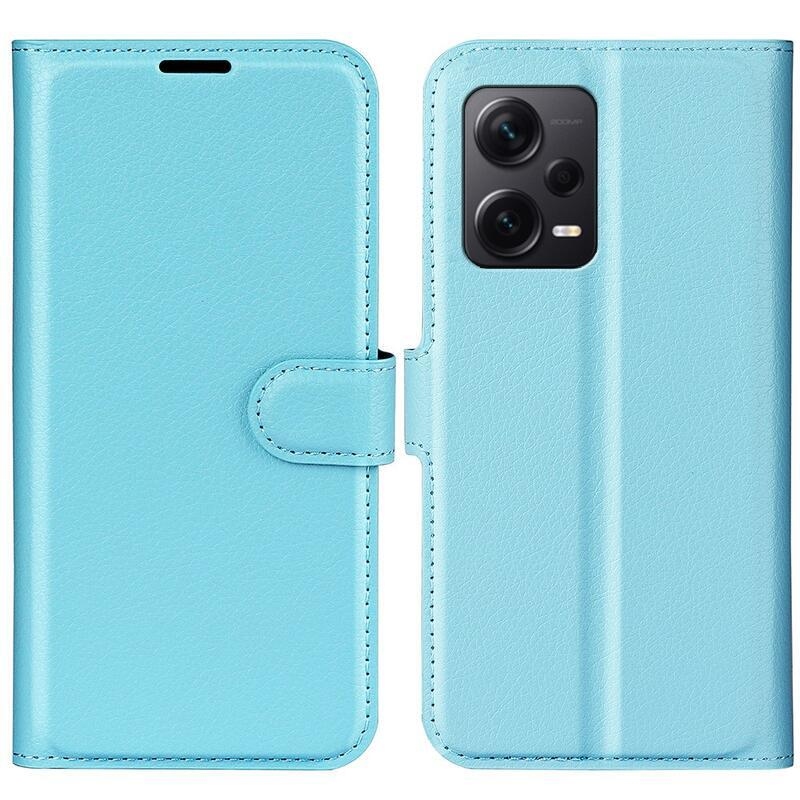 Litchi könyv tok Xiaomi Redmi Note 12 Pro+ 5G - kék