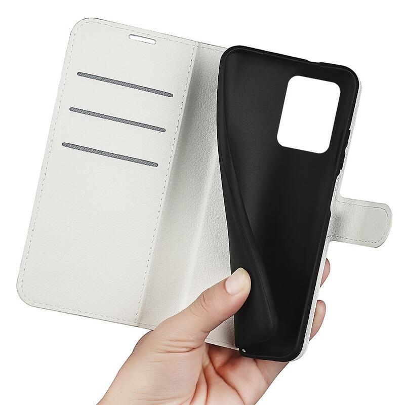 Litchi könyv tok Xiaomi Redmi Note 12 Pro 5G/Poco X5 Pro 5G - fehér