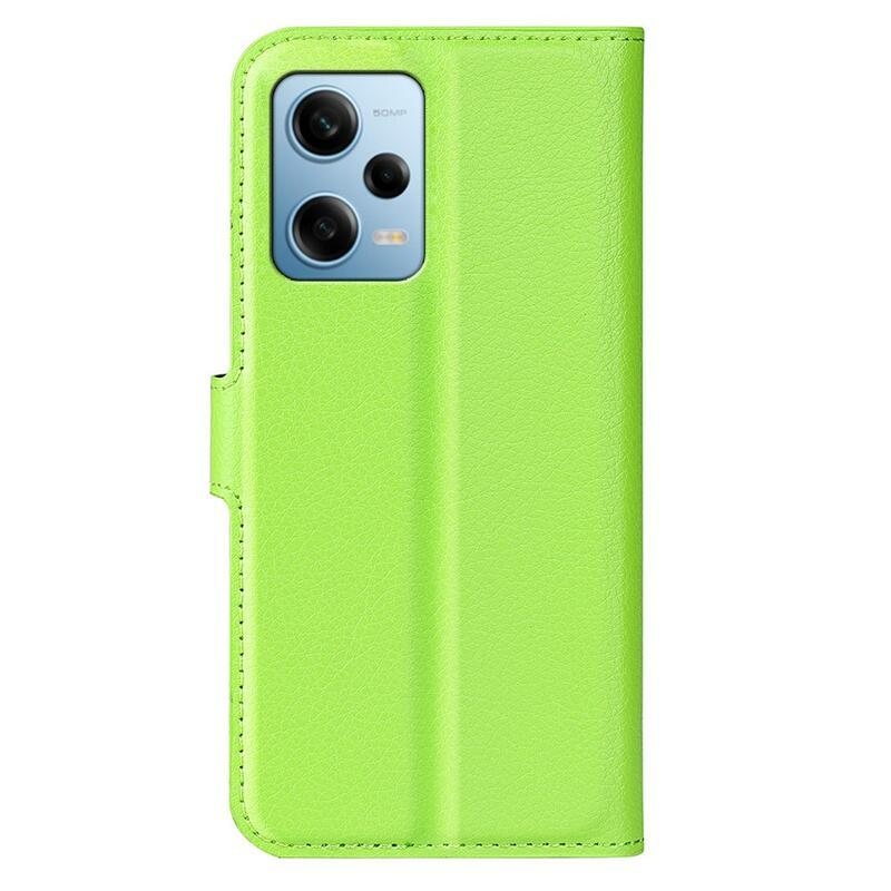 Litchi könyv tok Xiaomi Redmi Note 12 Pro 5G/Poco X5 Pro 5G - zöld