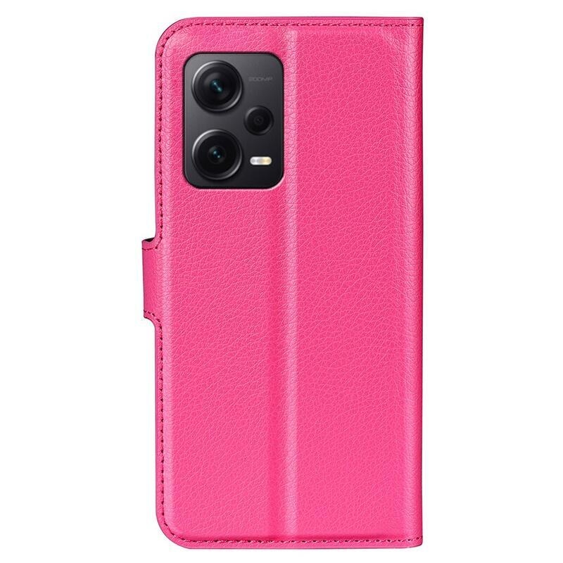 Litchi könyv tok Xiaomi Redmi Note 12 Pro+ 5G - rózsa