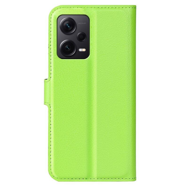 Litchi könyv tok a Xiaomi Redmi Note 12 Pro+ 5G-hez - zöld