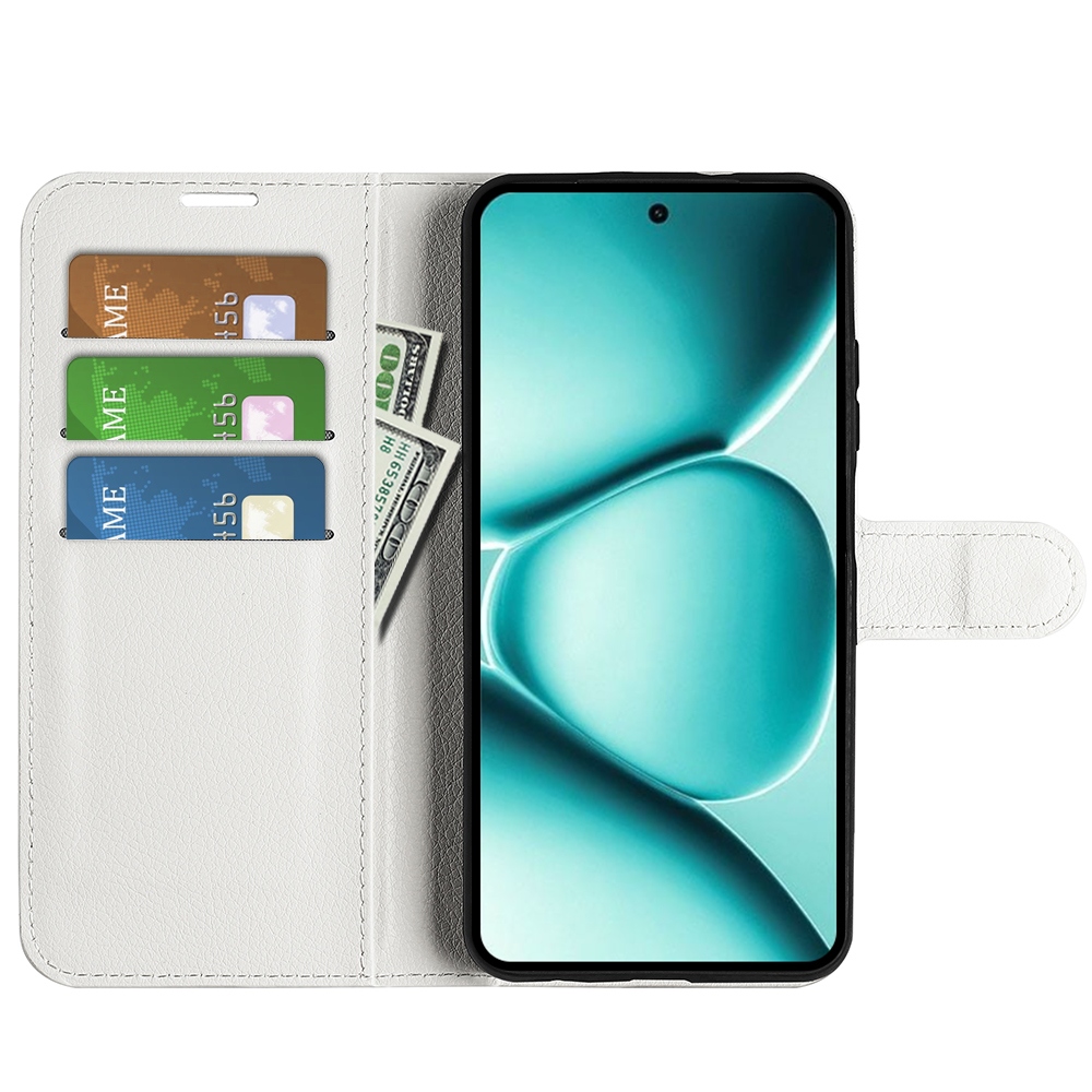 Litchi könyv tok Xiaomi Redmi Note 15 Pro+ 5G - fehér