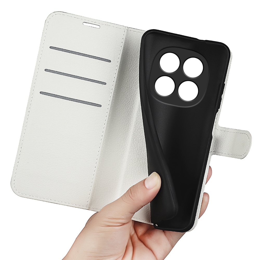 Litchi könyv tok Xiaomi Redmi Note 15 Pro+ 5G - fehér