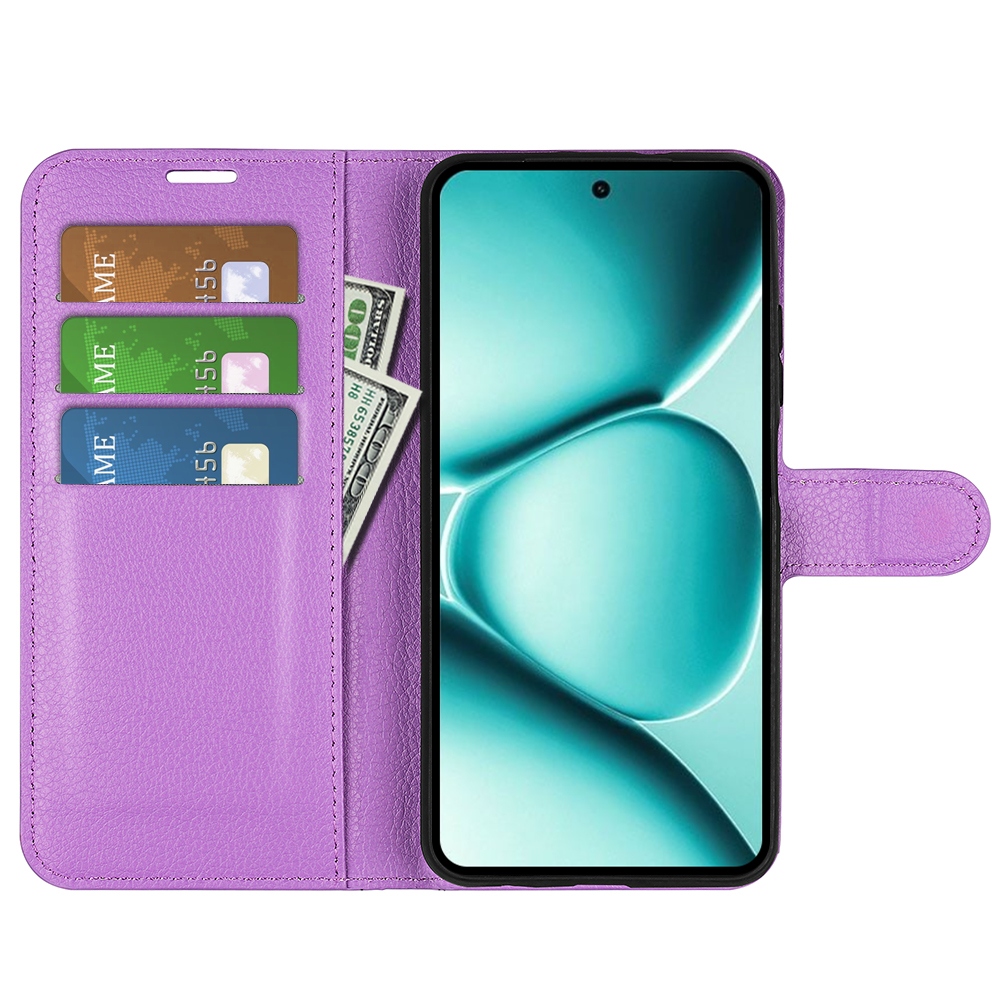 Litchi könyv tok Xiaomi Redmi Note 15 Pro+ 5G - lila