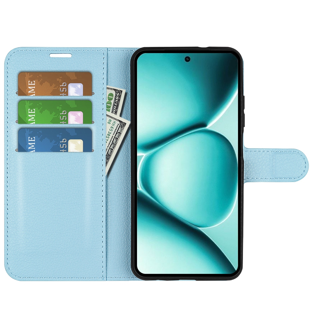 Litchi könyv tok Xiaomi Redmi Note 15 Pro+ 5G - kék