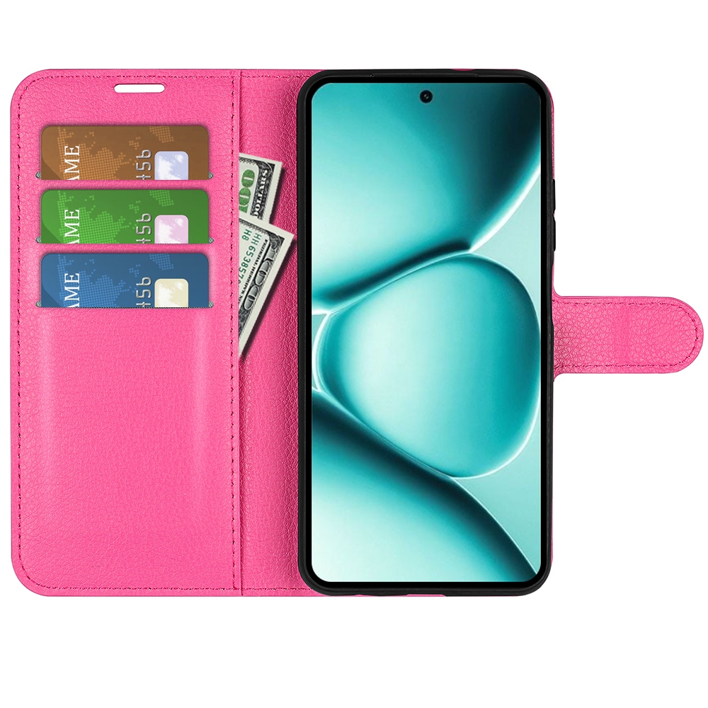 Litchi könyv tok Xiaomi Redmi Note 15 Pro+ 5G - rózsa